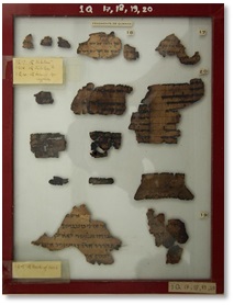 Dead Sea Scroll fragments on display