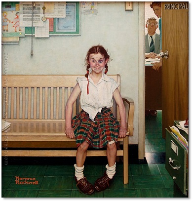 Norman Rockwell's painting of a girl's expression