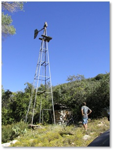 A windmill that is not complete.